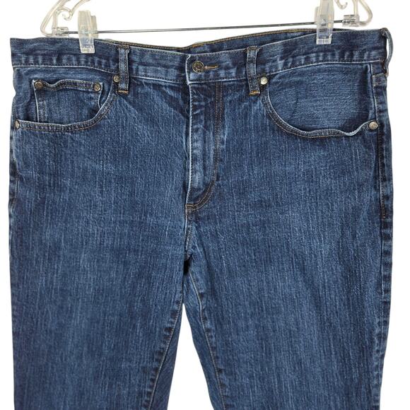 Brooks Brothers Jeans Mens 38x30 Blue Straight Fit Stretch 5-Pocket Classic - Picture 3 of 11